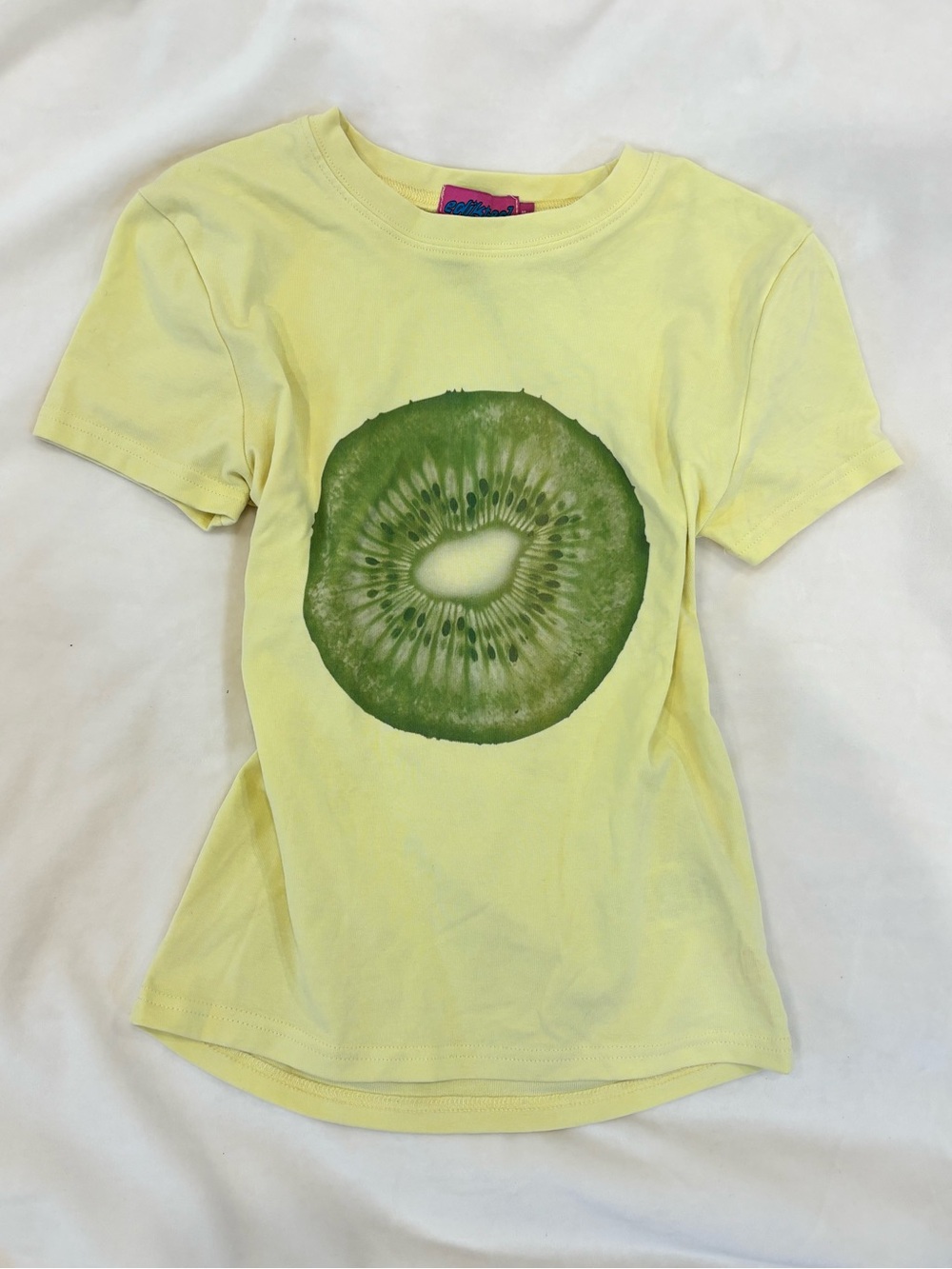 Edikted Yellow Kiwi Fruit Graphic Tee / Y2K Top